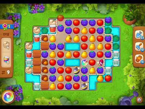 GardenScapes Level 1712 no boosters (17 moves)