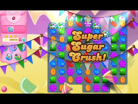 Candy Crush Saga Level 12498 (Impossilbe without boosters in 2nd version)