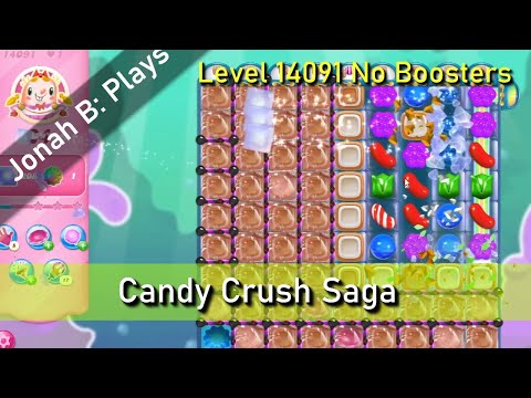 Candy Crush Saga Level 14091 No Boosters