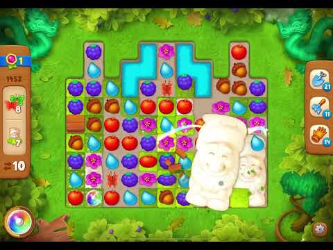GardenScapes Level 1452 no boosters (18 moves)
