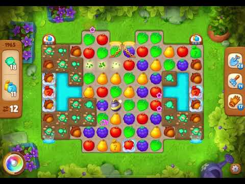 GardenScapes Level 1965 no boosters (18 moves)