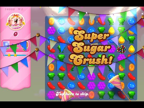 Candy Crush Saga Level 14386 (3 stars, NO boosters)