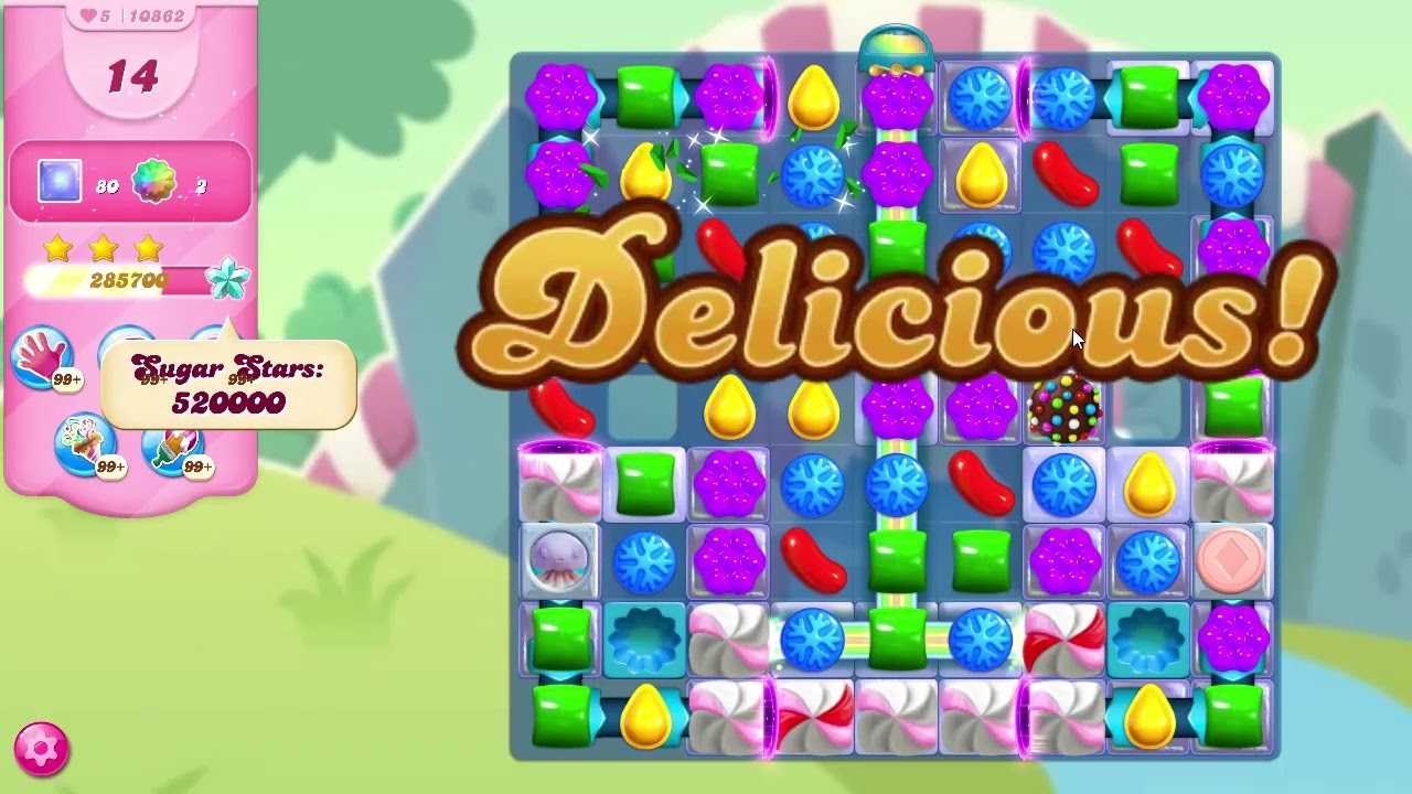 Candy Crush Saga Level 10862 NO BOOSTERS (second version)