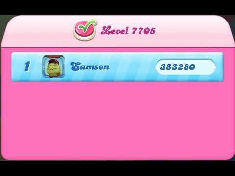 Candy Crush Saga Level 7705 NO BOOSTERS