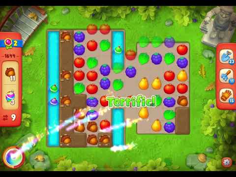 GardenScapes Level 1644 no boosters (18 moves)