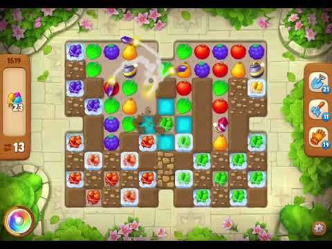 GardenScapes Level 1519 no boosters (16 moves)