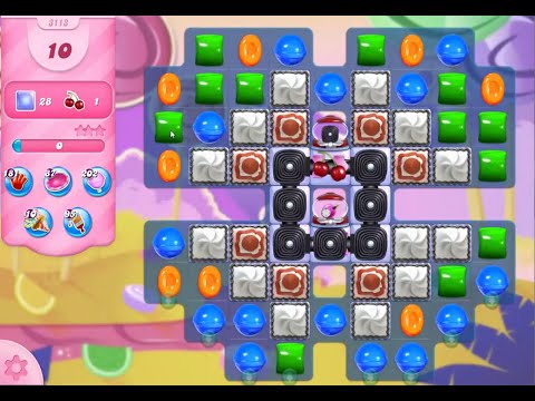 Candy Crush Saga Level 3113 NO BOOSTERS (10 moves)