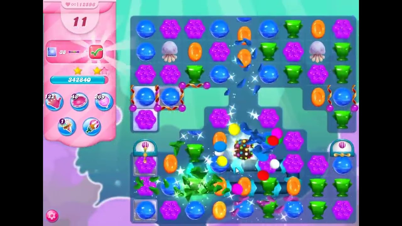 Candy Crush Saga Level 12596 - NO BOOSTERS | SKILLGAMING ✔️
