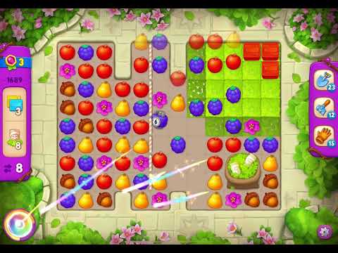 GardenScapes Level 1689 no boosters (17 moves)