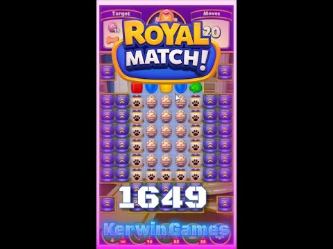 Royal Match Level 1649 - Super Hard Level - No Boosters Gameplay