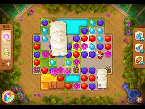 GardenScapes Level 1508 no boosters (16 moves)