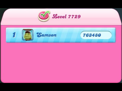 Candy Crush Saga Level 7729 NO BOOSTERS