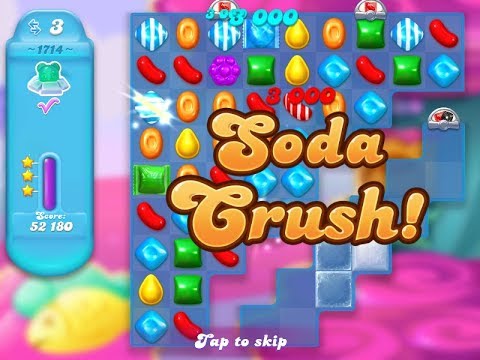 Candy Crush Soda Saga Level 1714 (3 stars, No boosters)