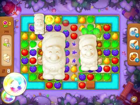 GardenScapes Level 711 no boosters (19 moves)