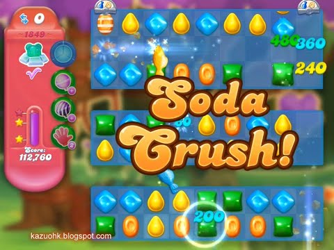 Candy Crush Soda Saga Level 1849 (3 stars, Daily booster used)