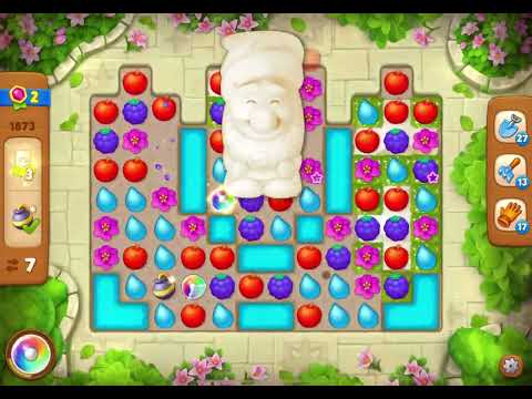 GardenScapes Level 1873 no boosters (18 moves)