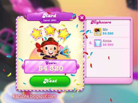 Candy Crush Soda Saga Level 1891 (3 stars, NO boosters)