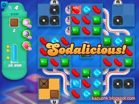 Candy Crush Soda Saga Level 2411 (3 stars, NO booster)