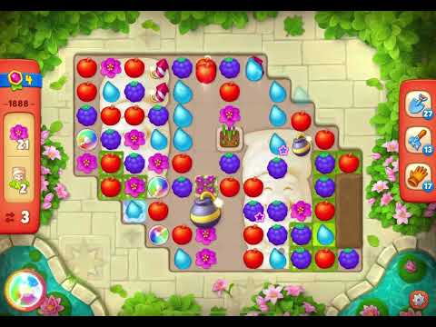 GardenScapes Level 1888 no boosters (14 moves)