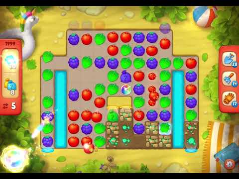 GardenScapes Level 1999 no boosters (14 moves)