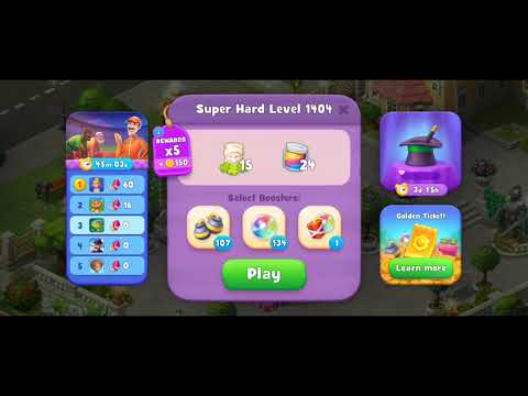 Gardenscapes Level 1404 Walkthrough "No Boosters Used"