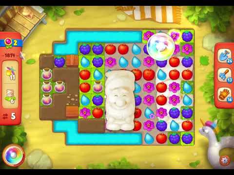 GardenScapes Level 1814 no boosters (17 moves)