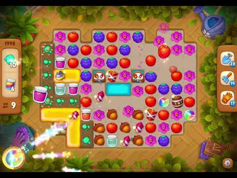 GardenScapes Level 1998 no boosters (16 moves)