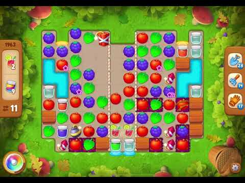 GardenScapes Level 1963 no boosters (15 moves)