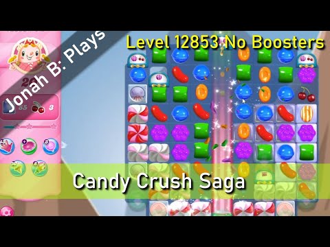 Candy Crush Saga Level 12853 No Boosters