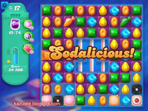 Candy Crush Soda Saga Level 2232 (3 stars, NO boosters)