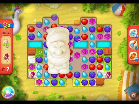 GardenScapes Level 1885 no boosters (13 moves)