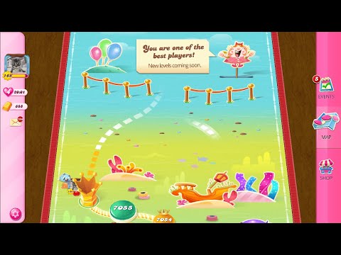 Candy Crush Saga LEVEL 7055 NO BOOSTERS LAST LEVEL