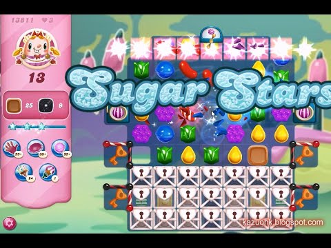 Candy Crush Saga Level 13811 (2nd version, Sugar stars, NO boosters)