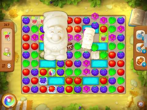 GardenScapes Level 367 no boosters (16 moves)