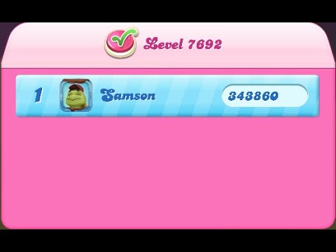 Candy Crush Saga Level 7692 NO BOOSTERS