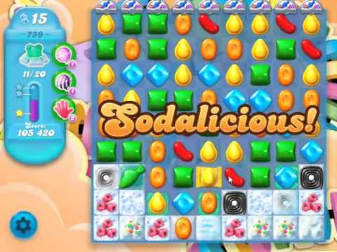 Candy Crush Soda Saga Level 759 - NO BOOSTERS