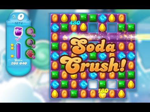 Candy Crush Soda Saga Level 1674 (3 stars, No boosters)