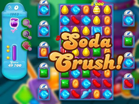 Candy Crush Soda Saga Level 1863 (3 stars, NO boosters)