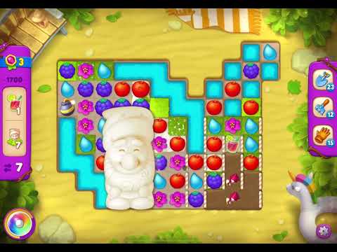 GardenScapes Level 1700 no boosters (20 moves)