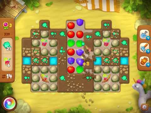 GardenScapes Level 339 no boosters (15 moves)