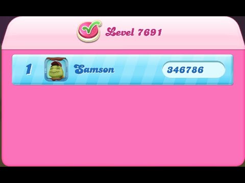 Candy Crush Saga Level 7691 NO BOOSTERS