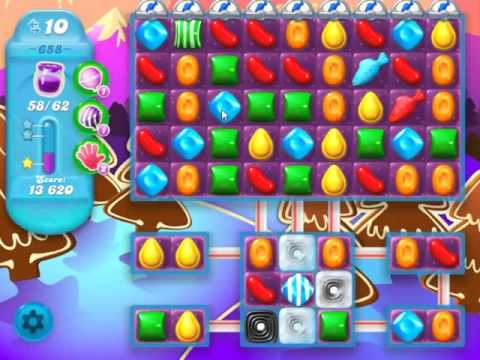 Candy Crush Soda Saga Level 658 - NO BOOSTERS