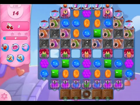 Candy Crush Saga Level 3100 NO BOOSTERS (14 moves)