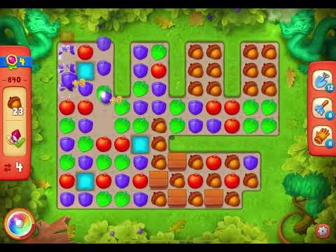 GardenScapes Level 840 no boosters (16 moves)