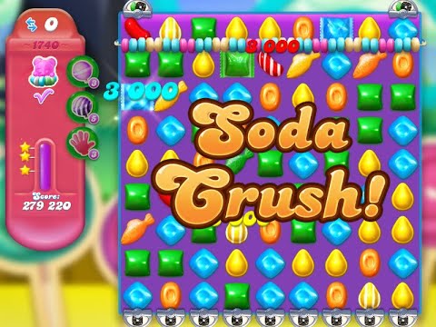 Candy Crush Soda Saga Level 1740 (3 stars, No boosters)