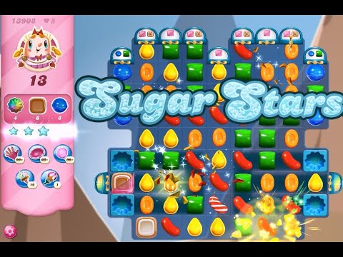 Candy Crush Saga Level 13908 (Sugar stars, Impossible without boosters)