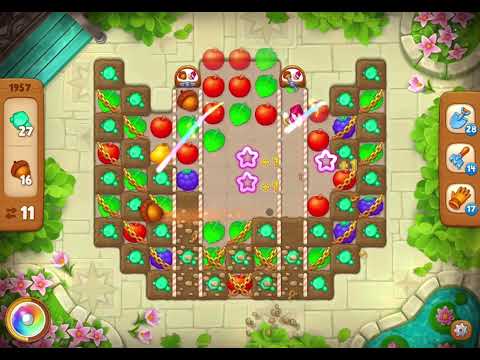 GardenScapes Level 1957 no boosters (18 moves)