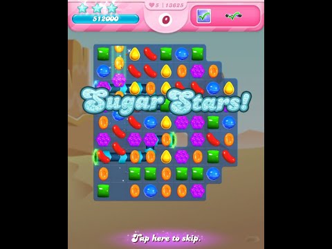 Candy Crush Saga Level 13625 (Sugar stars, No boosters)