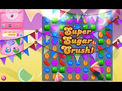 Candy Crush Saga Level 12496 (Impossilbe without boosters in 2nd version)