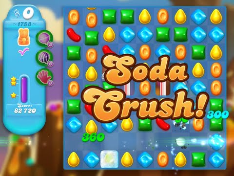 Candy Crush Soda Saga Level 1758 (3 stars, No boosters)